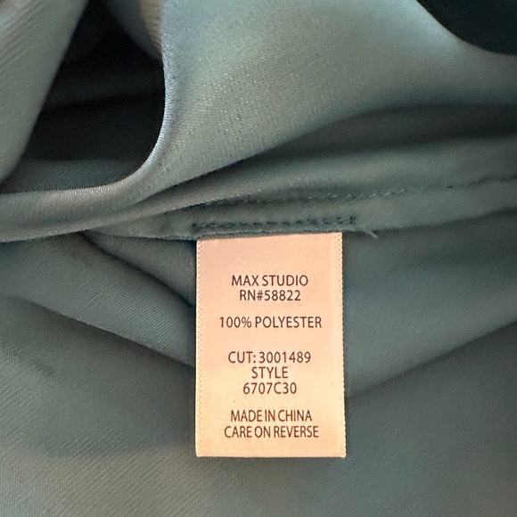 Max Studio Elegant Teal Halter Neck Women's Top with Back Bow - Picture 7 of 7